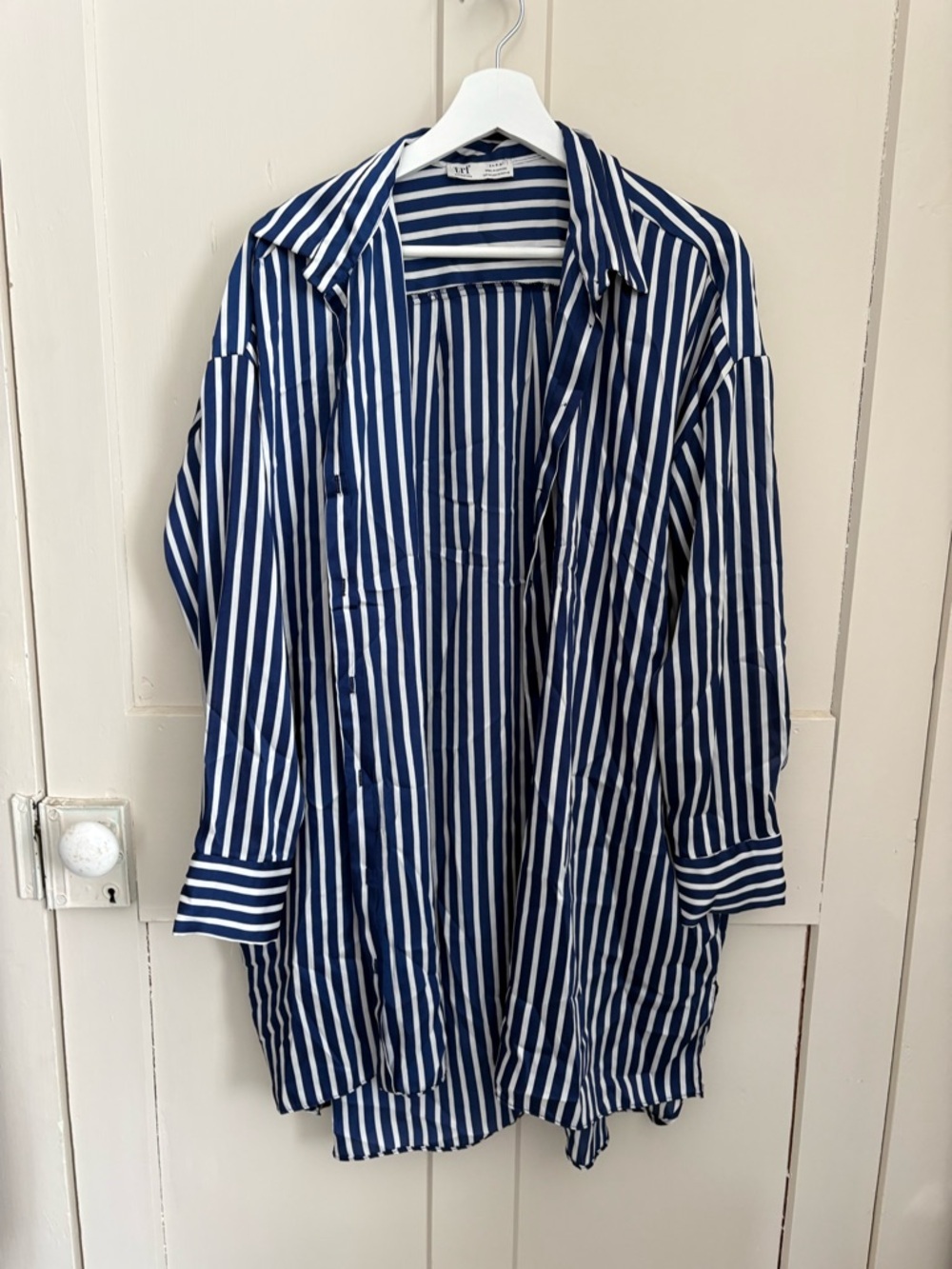 Zara long striped flowy button down